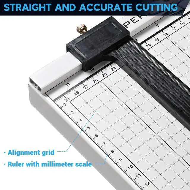 Alt view image 5 of 7 - 15" Cut Length B4 Paper Cutter Guillotine 12 Sheet Cutting Machine Photo Trimmer