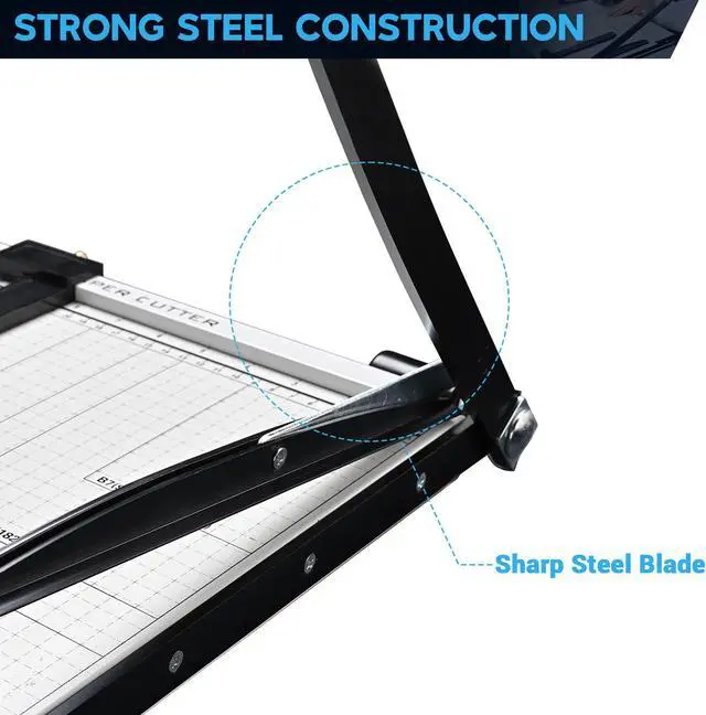 Alt view image 6 of 7 - 15" Cut Length B4 Paper Cutter Guillotine 12 Sheet Cutting Machine Photo Trimmer