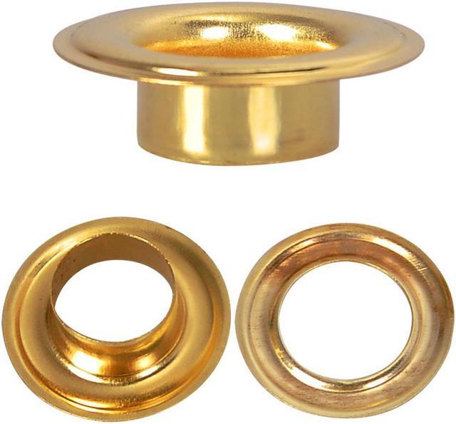 Alt view image 2 of 5 - Yescom 1000 pcs Grommet Kit 3/8 inch Size #2 Eyelets and Washers Brass for Hand Press Apparel Leather Printing Tarp