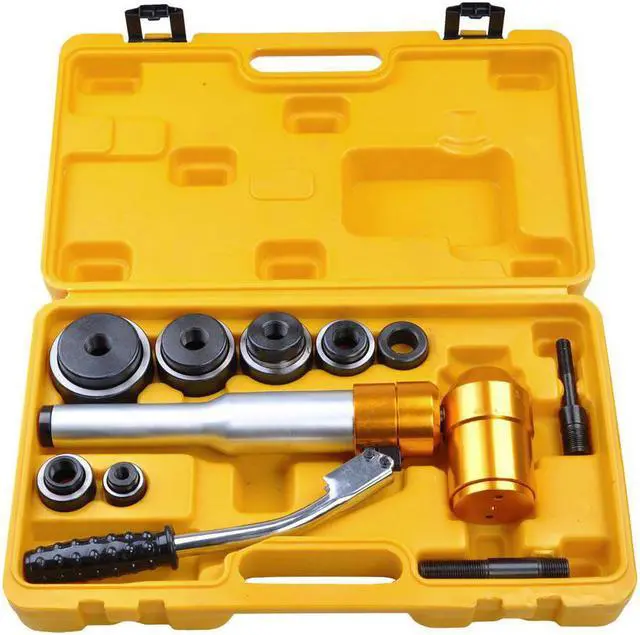 Main image of Yescom 6 Ton Hydraulic Knockout Punch Set 6 Dies (1/2" to 2") Hole Puncher Tool Kit 11-gauge with Rotatable Head