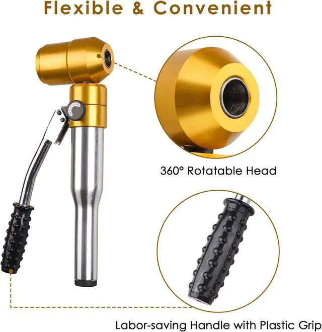 Alt view image 5 of 7 - Yescom 6 Ton Hydraulic Knockout Punch Set 6 Dies (1/2" to 2") Hole Puncher Tool Kit 11-gauge with Rotatable Head