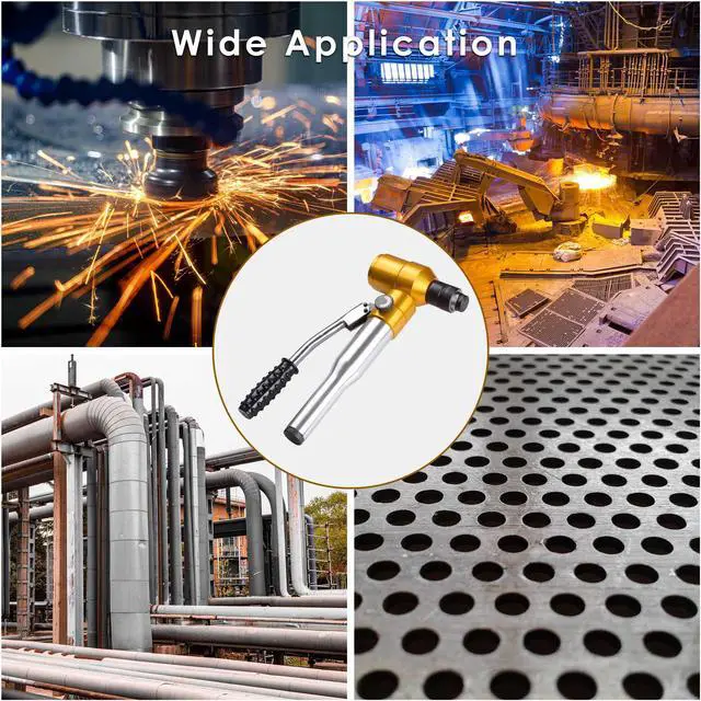 Alt view image 6 of 7 - Yescom 6 Ton Hydraulic Knockout Punch Set 6 Dies (1/2" to 2") Hole Puncher Tool Kit 11-gauge with Rotatable Head