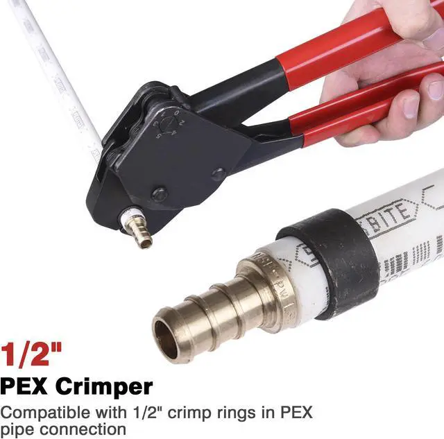 Alt view image 2 of 7 - 1/2" PEX Crimper Copper Ring Plumping Crimps Crimping Tool with Go/no Go Gauge