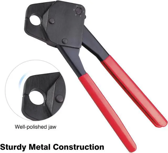 Alt view image 3 of 7 - 1/2" PEX Crimper Copper Ring Plumping Crimps Crimping Tool with Go/no Go Gauge