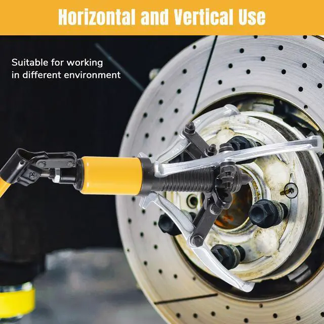 Alt view image 2 of 7 - 3-Jaw Hydraulic Gear Puller Set 15 Ton Wheel Bearing Pulling Separator w/Case
