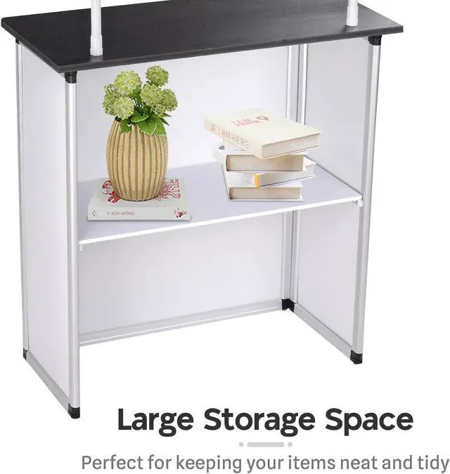 Alt view image 5 of 7 - Promotion Counter Table Kiosk Trade Show Display Supermarket Demo Pop Up Booth