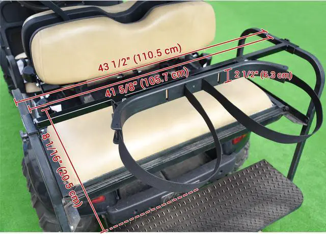 Alt view image 4 of 7 - Yescom Golf Bag Holder Bracket Attachment Universal Cart Rear Seat for EZGO Club Car