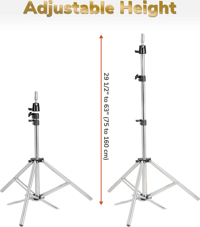 Hair Salon Adjustable Tripod Stand Cosmetology Mannequin Training Head ...