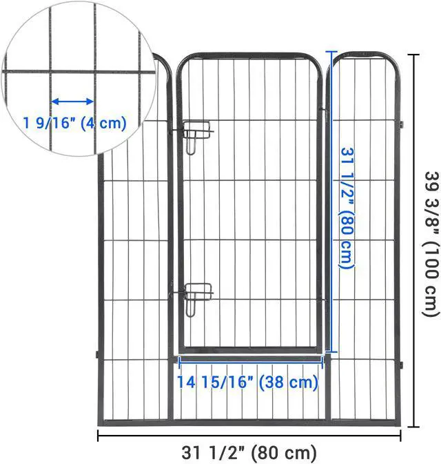 Alt view image 7 of 7 - 32 Pieces 31"x39" Pet Playpen Extra Large Dog Exercise Fence Panel Crate Yard
