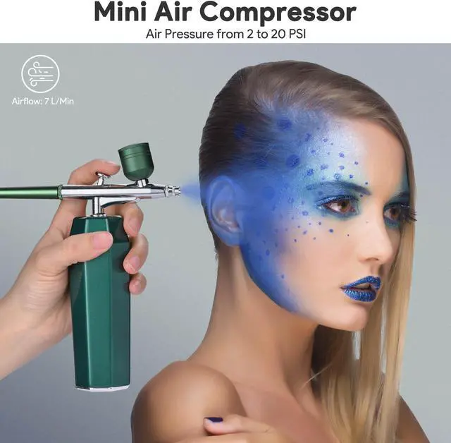 Alt view image 7 of 7 - Cordless Airbrush Kit with Compressor Rechargeable Handheld Spray Gun Art Makeup