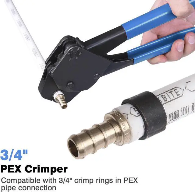 Alt view image 2 of 7 - 3/4" PEX Crimper Copper Ring Plumping Crimps Crimping Tool with Go/no Go Gauge