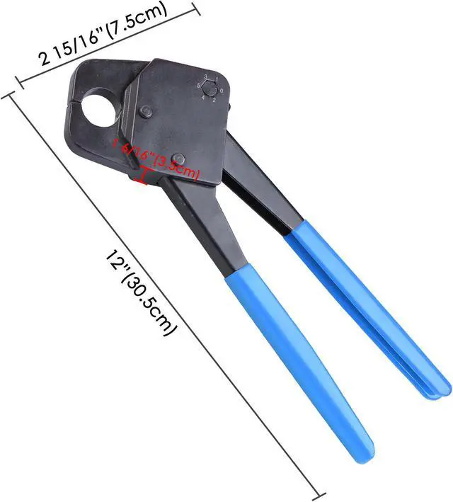 Alt view image 7 of 7 - 3/4" PEX Crimper Copper Ring Plumping Crimps Crimping Tool with Go/no Go Gauge