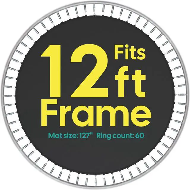 Main image of Yescom Trampoline Replacement Mat With 5.5" Springs (60 Pack) Fits 12 ft Trampoline Frame, UV Resistant Outdoor