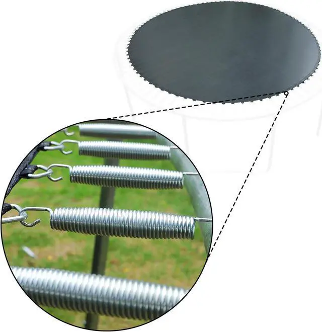 Alt view image 3 of 7 - Yescom Trampoline Replacement Mat With 5.5" Springs (60 Pack) Fits 12 ft Trampoline Frame, UV Resistant Outdoor