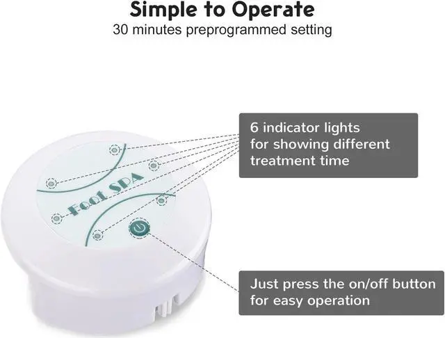 Alt view image 11 of 14 - Yescom Personal Ionic Detox Foot Bath Aqua Spa Machine w/ Tub Array Pedicure Health Care Home Beauty Salon