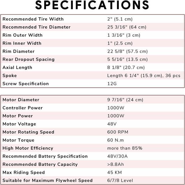 Alt view image 5 of 7 - Yescom Electric Bicycle Motor Kit 26" 48V 1000W Rear Wheel E-Bike Conversion Kit w/ LCD Display