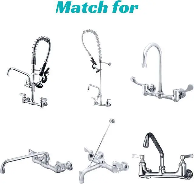 Alt view image 7 of 7 - Aquaterior Wall Mount Faucet Installation Kit for Commercial Sink Backsplash