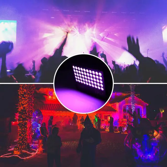 Alt view image 5 of 7 - 2Pcs 50W LED Blacklights Floodlights IP65 Waterproof Lamp Bulb Stage Party Indoor Outdoor