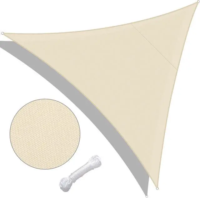 Main image of 10 Ft Triangle Sun Shade Sail Canopy 97% UV Block Patio Awning Outdoor Yard Deck