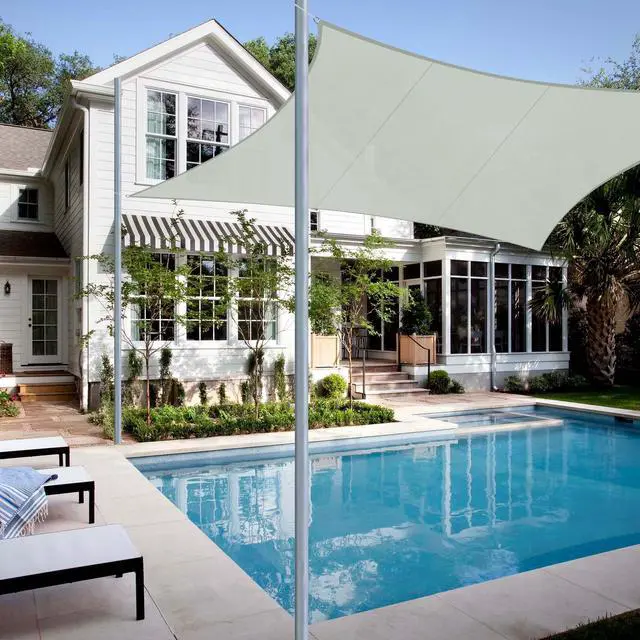 Alt view image 2 of 7 - 10x13 Ft 97% UV Block Rectangle Sun Shade Sail Top Canopy Outdoor Patio Backyard