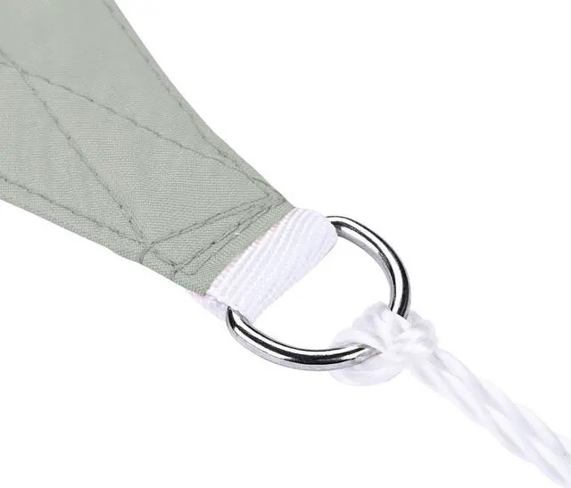 Alt view image 7 of 7 - 10 Ft Triangle Sun Shade Sail Canopy 97% UV Block Patio Awning Outdoor Garden