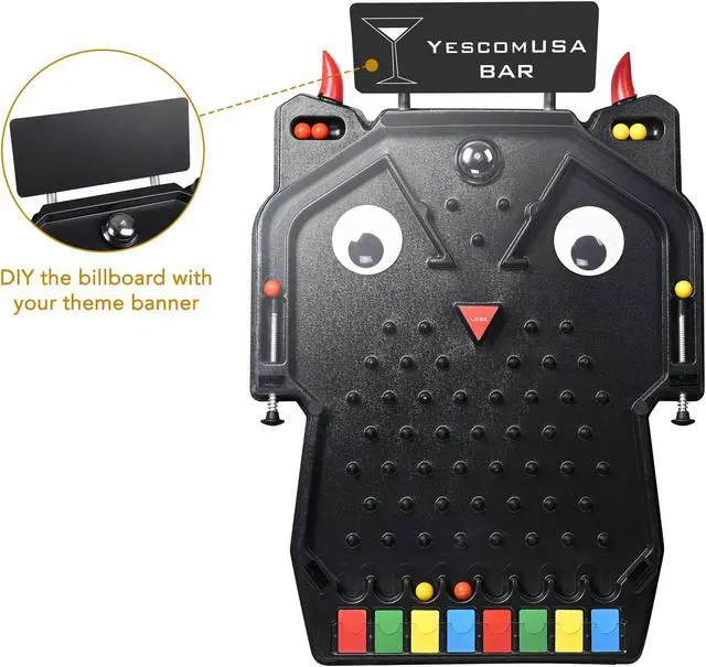 Alt view image 8 of 12 - WinSpin Pinball Machine Tabletop Floor Stand Game Board Carnival Indoor Outdoor