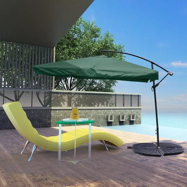 Alt view image 2 of 7 - 2 Pcs 26.5 lbs 19" Fan Shaped Resin Beton Base Stand Weight Outdoor Patio Offset Umbrella,YES0364
