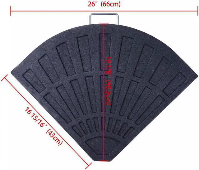 Alt view image 5 of 7 - 4 Pcs 26.5 lbs 19" Fan Shaped Resin Beton Base Stand Weight Outdoor Patio Offset Umbrella,YES0362