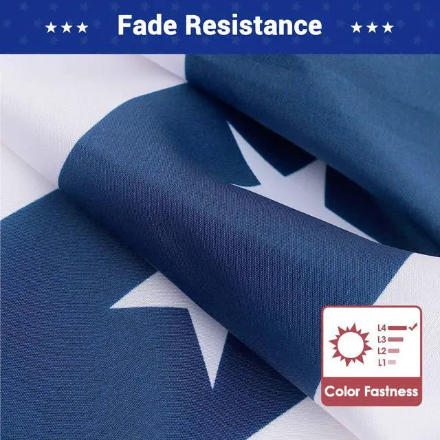 Alt view image 4 of 7 - 1.5x3 Ft USA Pleated Fan Flag Half Fan Banner American Bunting Decoration 6 Pack