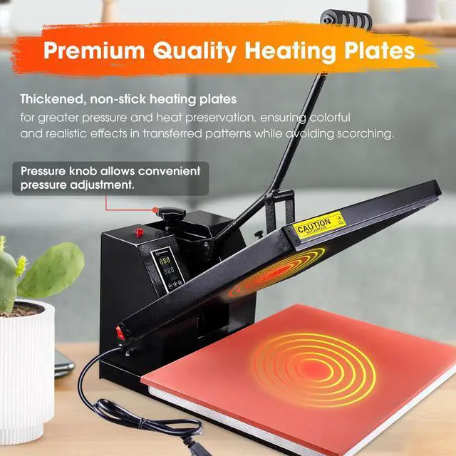 Alt view image 3 of 7 - PNR High Pressure 16"x20" Heat Press Machine Digital Sublimation Transfer Printing LCD Timer Counter