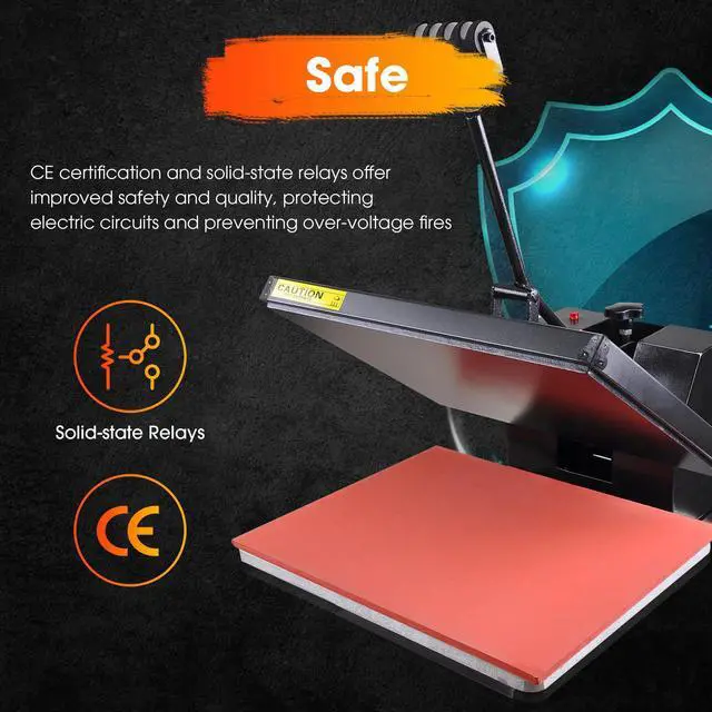 Alt view image 6 of 7 - PNR High Pressure 16"x20" Heat Press Machine Digital Sublimation Transfer Printing LCD Timer Counter