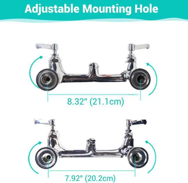 Alt view image 3 of 7 - Aquaterior Commercial Kitchen Pre-Rinse Faucet w/ Installation Kit 41" Height