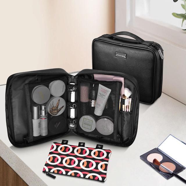 BYOOTIQUE Makeup Brush Bag Organizer Portable Multi Brush Holder Makeup  Hand Bag Cosmetic Organizer Detachable Pouch Storage Case for Travel Home