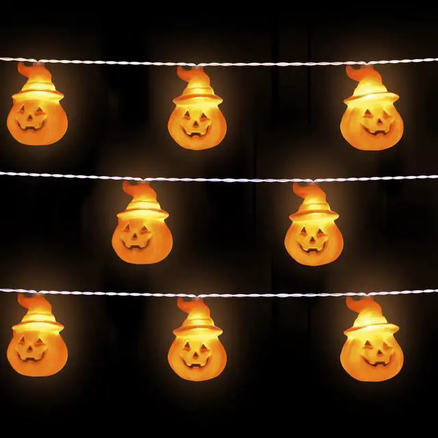 Alt view image 3 of 7 - Halloween 20x LED Pumpkin String Lights Lantern Lamp Home Party Christmas Decors 2024