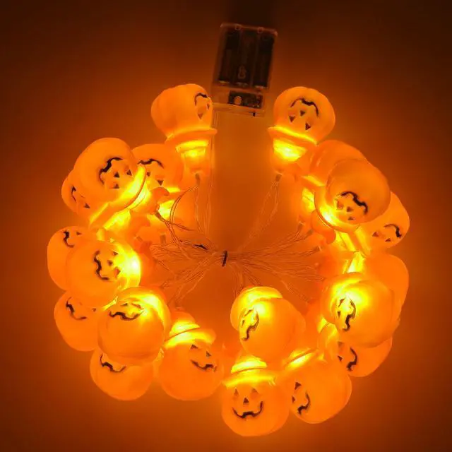 Alt view image 5 of 7 - Halloween 20x LED Pumpkin String Lights Lantern Lamp Home Party Christmas Decors 2024