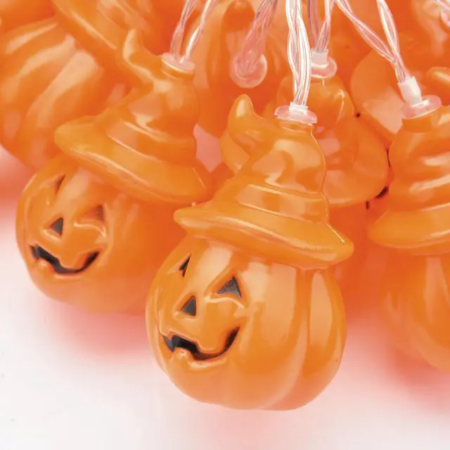 Alt view image 6 of 7 - Halloween 20x LED Pumpkin String Lights Lantern Lamp Home Party Christmas Decors 2024