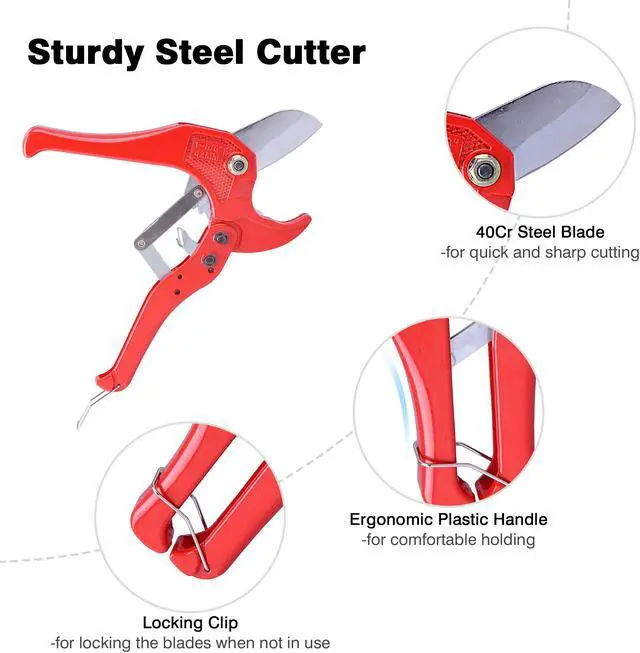 Alt view image 5 of 7 - 1/2 & 3/4 Pex Crimper & Cutter For Crimp Tool Clamp Tubing Plumbing Gonogo Gauge