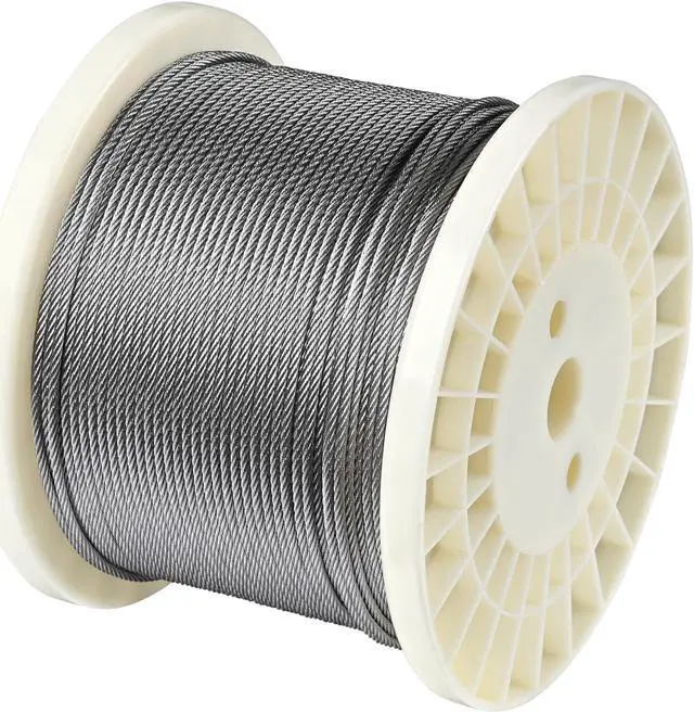 Main image of Yescom 1/8" T316 Stainless Steel Cable Wire Rope 7x7 Aircraft Strand Railing Decking Coil & Reel 600 Ft