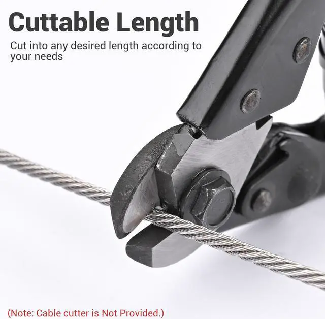 Alt view image 4 of 7 - Yescom 1/8" T316 Stainless Steel Cable Wire Rope 7x7 Aircraft Strand Railing Decking Coil & Reel 600 Ft