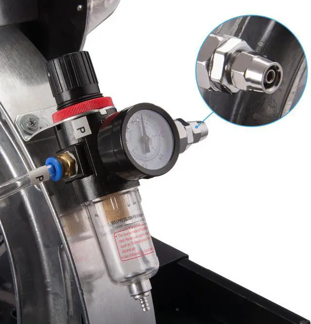 Alt view image 7 of 7 - Yescom Grommet Tool Kit 3/8" Leather Hole Punch Set Eyelet Press Machine Pneumatic Foot Pedal Control for Workshop