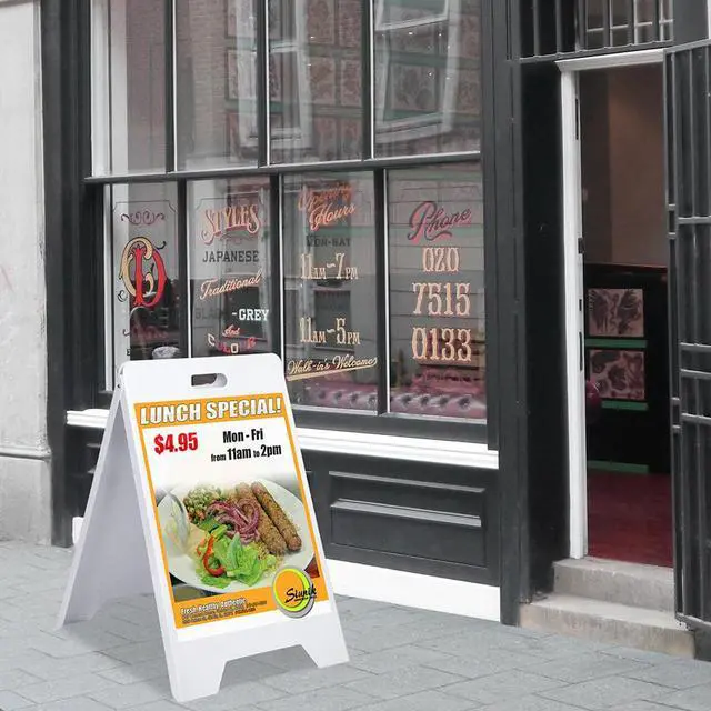 Alt view image 2 of 7 - 19" x 32" InstaHibit A-Frame Signboard Double Side Sandwich Board Sidewalk Sign