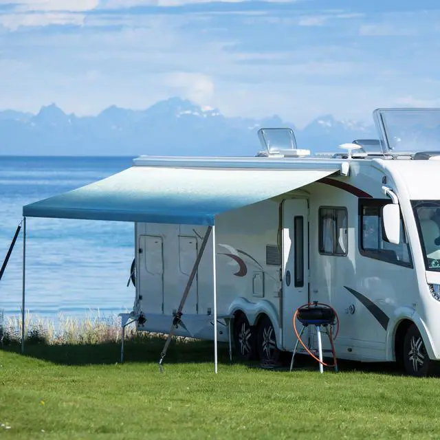 Main image of 8x16 Ft RV Awning Replacement Fabric Canopy Camper Trailer Block UV Outdoor