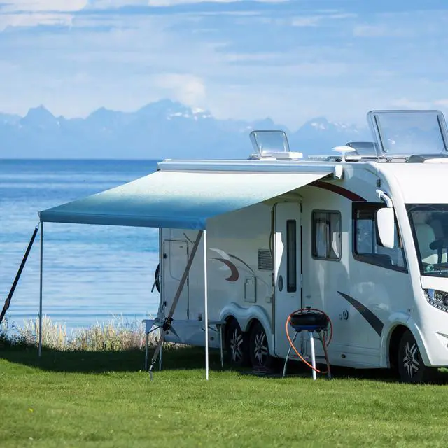 Main image of 8x14 Ft RV Awning Replacement Fabric Canopy Camper Trailer Block UV Outdoor