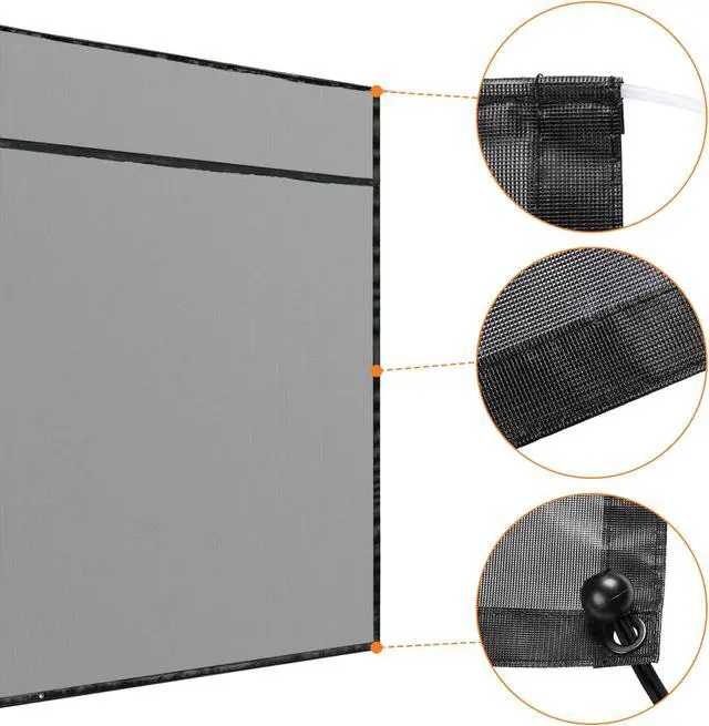 Alt view image 7 of 7 - 6x19' RV Awning Sun Shade Screen Mesh UV Blocker RV Awning Shade Camping Trailer