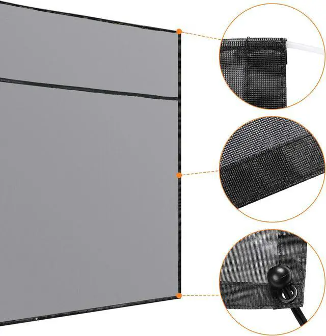Alt view image 7 of 7 - 8x15' RV Awning Sun Shade Screen Mesh UV Blocker RV Awning Shade Camping Camper