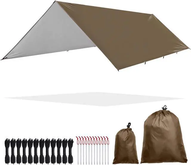 Main image of 10x13FT Camping Tent Tarp Hammock Rain Fly Waterproof Hiking Backpacking Shelter