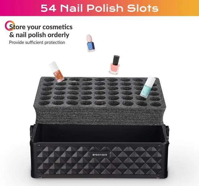 Alt view image 5 of 7 - Byootique 4in1 Rolling Makeup Case Cosmetic Train Case Organizer Storage Artist