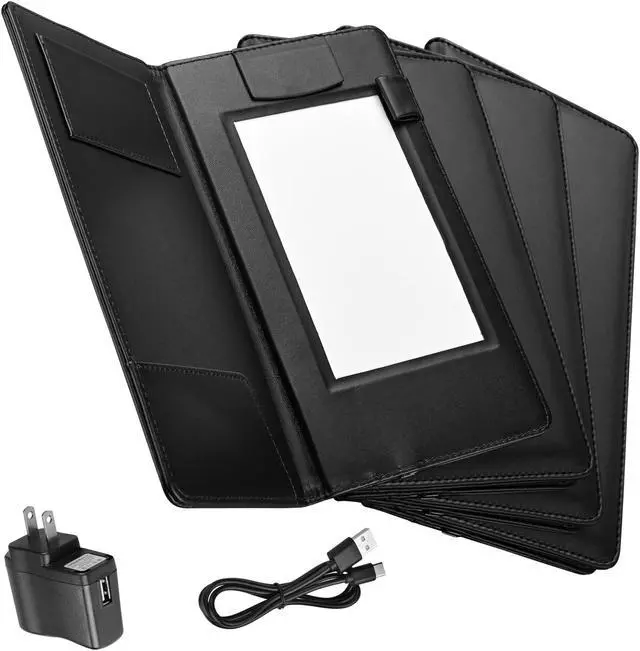 Alt view image 2 of 7 - 4 Pack LED Backlit Illuminated Menu Cover Presenter Magnetic Clamp Receipts Bill Check Holder Bar