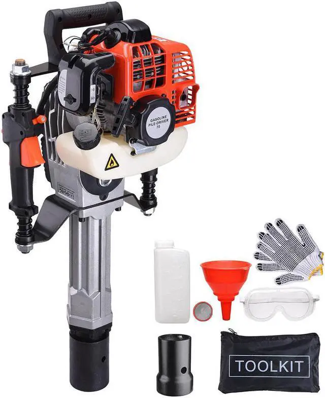 Main image of 1300W 2 Stroke T Post Driver 51.7CC Gas Powered Portable Fence Pile Hammer