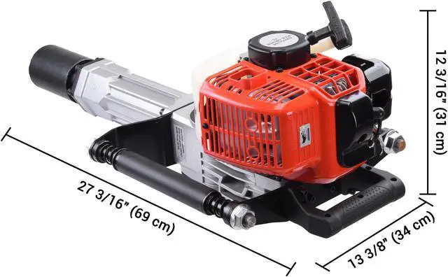 Alt view image 7 of 7 - 1300W 2 Stroke T Post Driver 51.7CC Gas Powered Portable Fence Pile Hammer